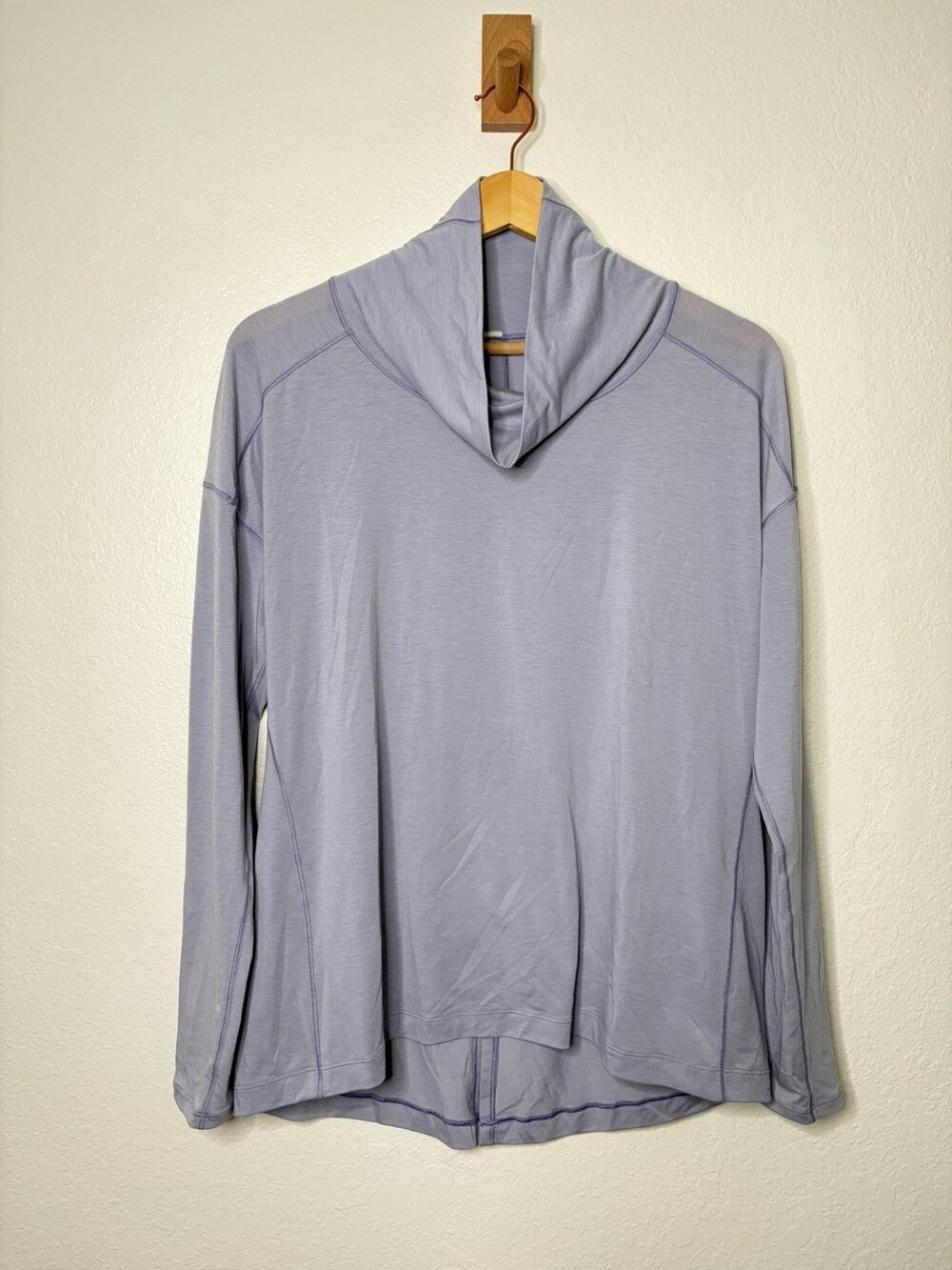 Lululemon See You In Savasana Long Sleeve Heathered Misty Moon Purple Size 8